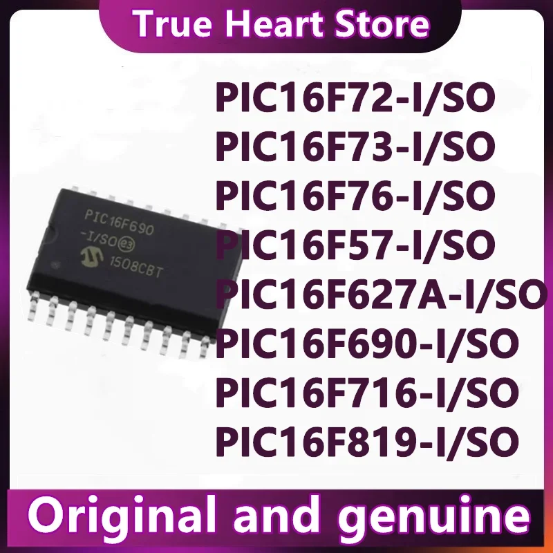 

10 шт./лот PIC16F72-I/SO 16F73 16F76 16F57 16F627 16F628 16F690 716 819 PIC16 PIC IC MCU Chip SOP-20 в наличии, 100% новый оригинал