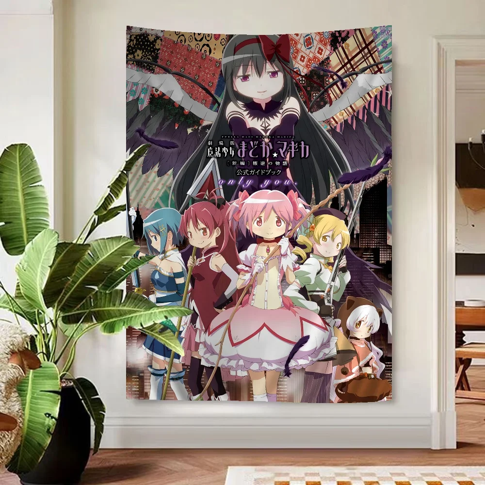Puella Magi Madoka Magica DIY Wandteppich zum Aufhängen, Tarot, Hippie, Wandteppiche, Wohnheim, Heimdekoration