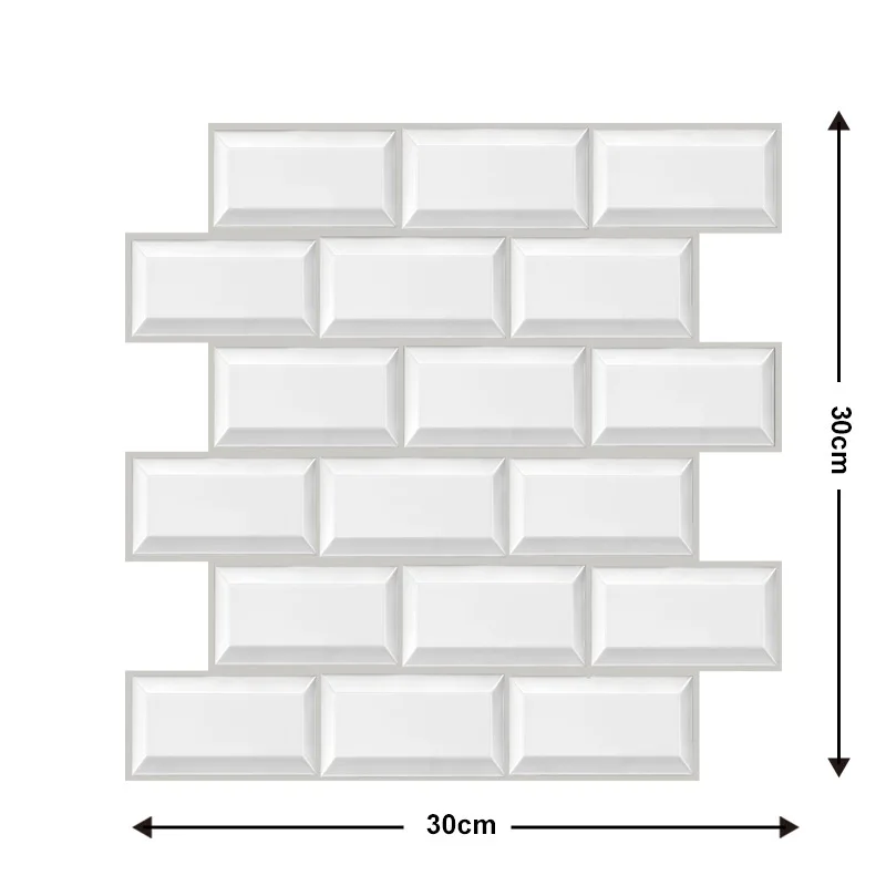 5/10 Stück selbstklebende, wasserdichte 3D-Wandpaneele, Ziegeltapete, Retro-Aufkleber für Badezimmer, Kamin, dekorative Wandaufkleber