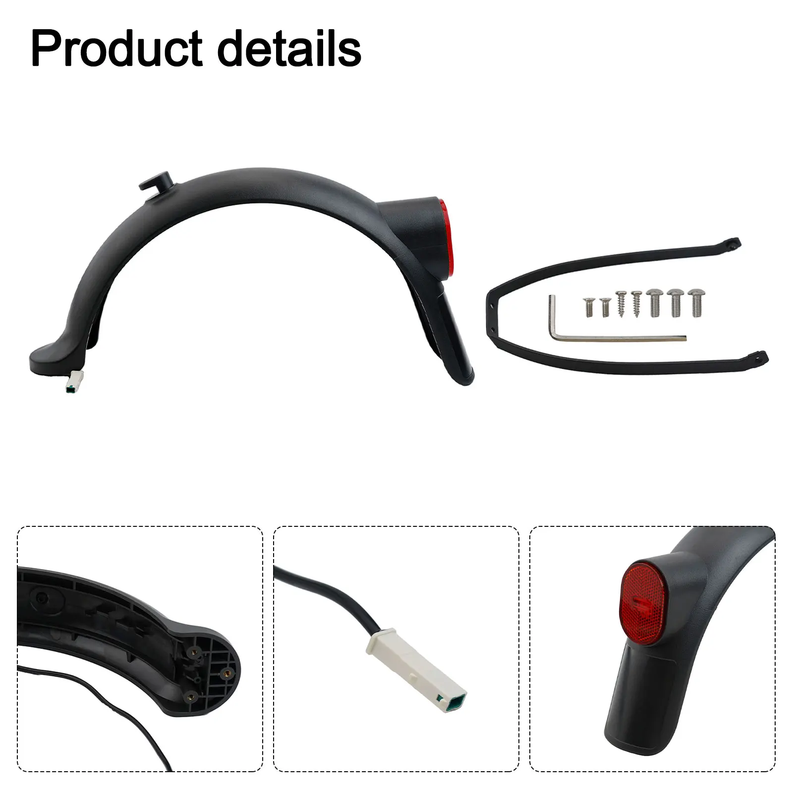 

Простая установка, аксессуары для электрических скутеров, задний брызговик, антивозрастной, противоизносный, хорошая совместимость для Xiaomi 4Pro