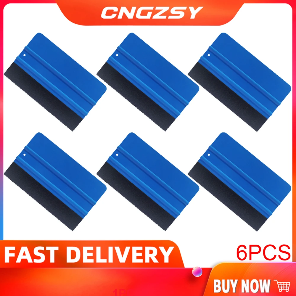 13cm Blue Squeegee Felt Edge Scraper Car Decals Vinyl Wrapping Tint Tools For Razor Blade Scraper Automatic Film Squeegee A100F