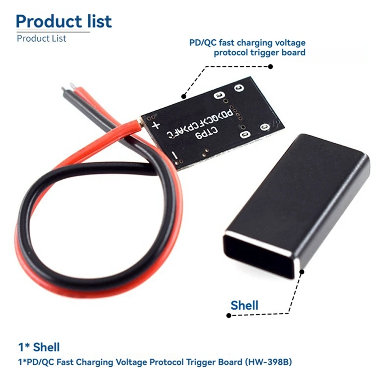 PD/QC/AFC//FCP Type-C Decoy Board USB-C Boost Module Type-C Trigger Polling Detector Power Fast Charging Board