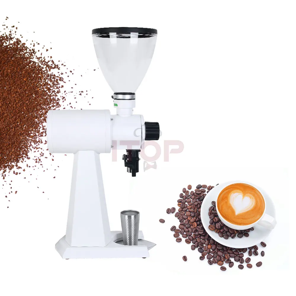 Electric Industrial Mill Coffee Bean Grinder Stainless Steel Flat Burr Grinding Machine Commercial Espresso Coffee Grinder