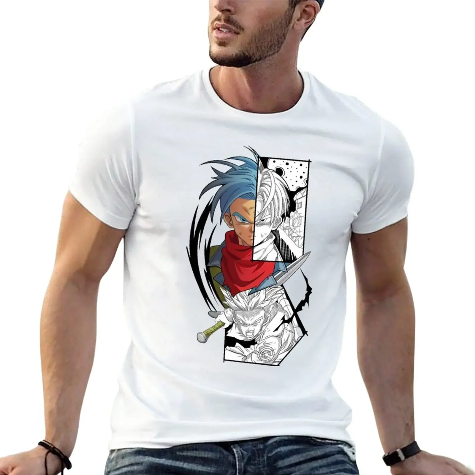 

New Future Trunks T-Shirt Blouse summer clothes Men's clothing Anime Graphic T-shirts for Men Clothing Women Tees