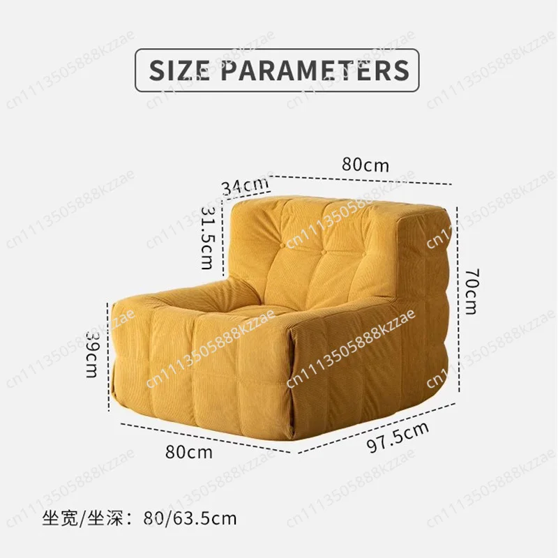 Inflatable Waffle Single Lazy Sofa can Lie Down and Sleep Bedroom Balcony Tatami Vacuum Compression Sofa