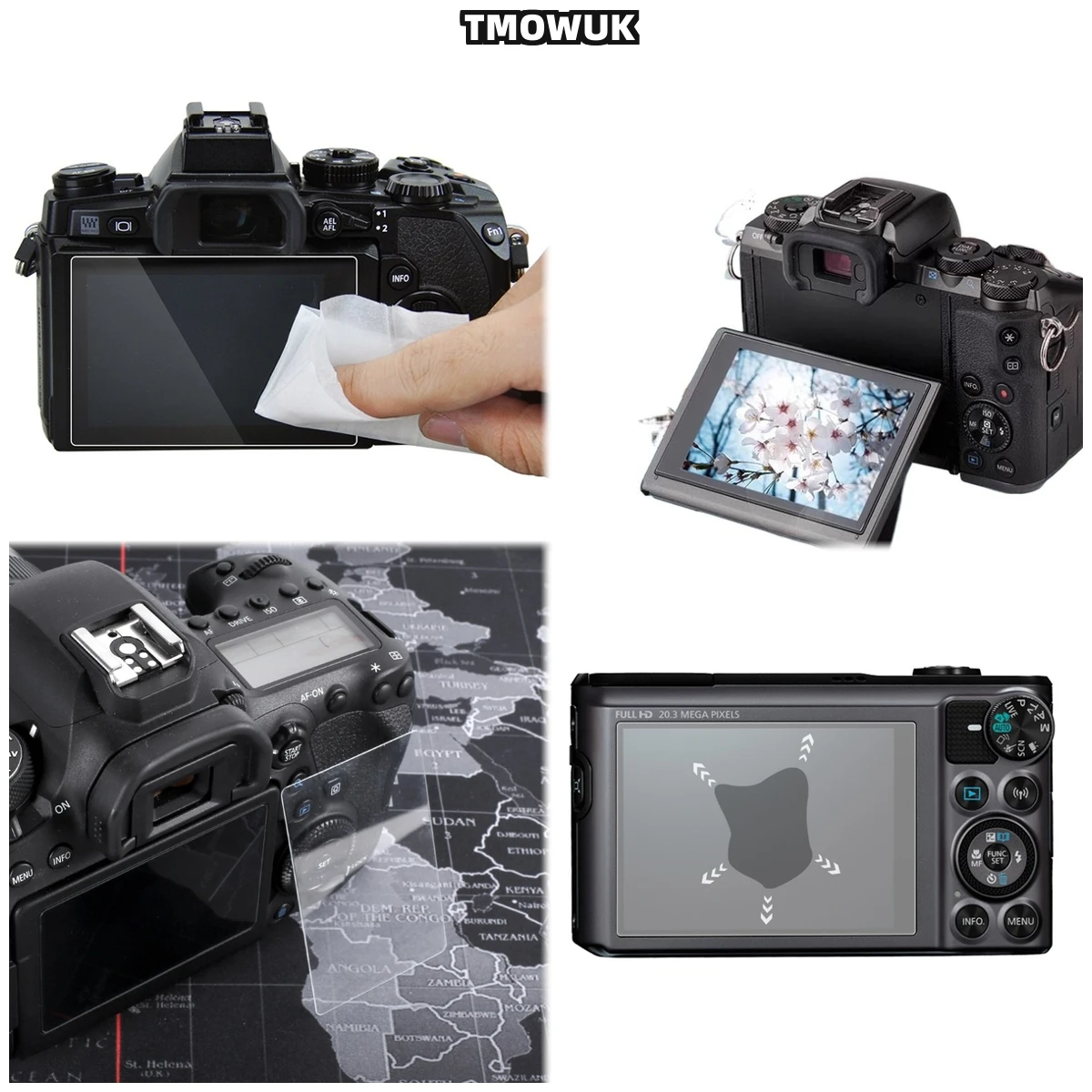

For Canon SX730 SX740 Sx740hs Sx730hs Military-Grade Tempered Glass - Shockproof 9H Anti-Glare Screen Protector Film