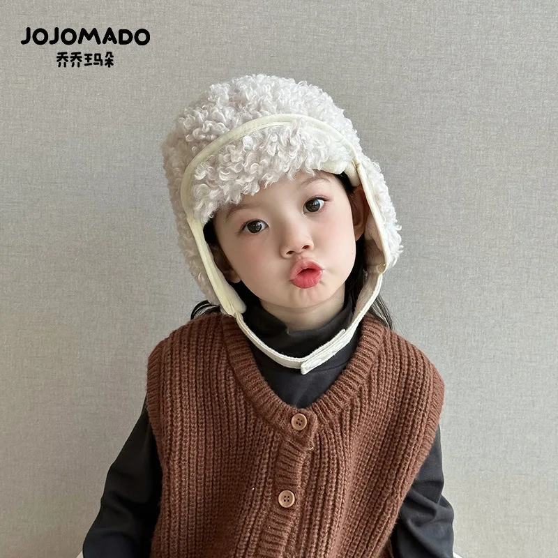 Kid 50-53cm Child Hat Autumn Winter Cap Boys Girls Baby Cute Super Cute Newborn Toddler Warm Windproof Ear Protection Caps