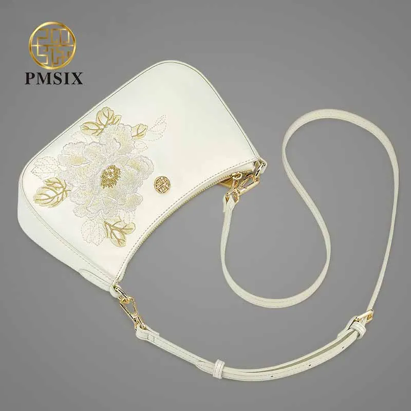 Luxury handbags women bags designer  High quality Cowhide shoulder bag Vintage Floral Printin Cross-body bags