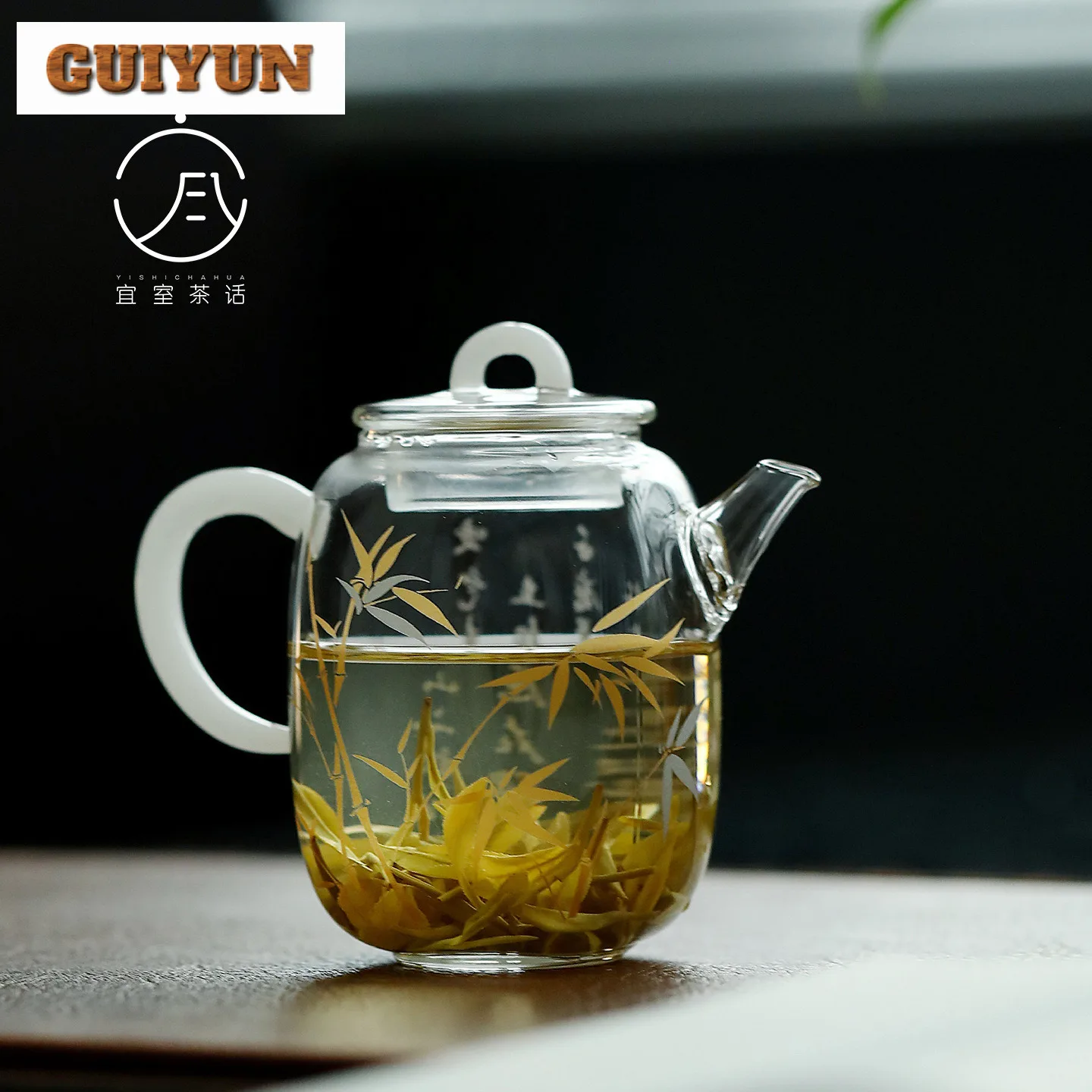 

270 мл Золотой и Sier Бамбуковый квадратный стеклянный чайник Дзен Чайный заварник Горшок Бытовой чайник для заваривания чая с ситечком Коллекция чайных наборов