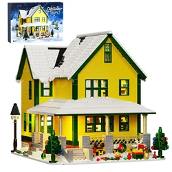 Winter Snowhouse Bricks Building Blocks Christmas Storys House Building Blocks Toy With LED Light Model Toys for Kids XMAS Gifts