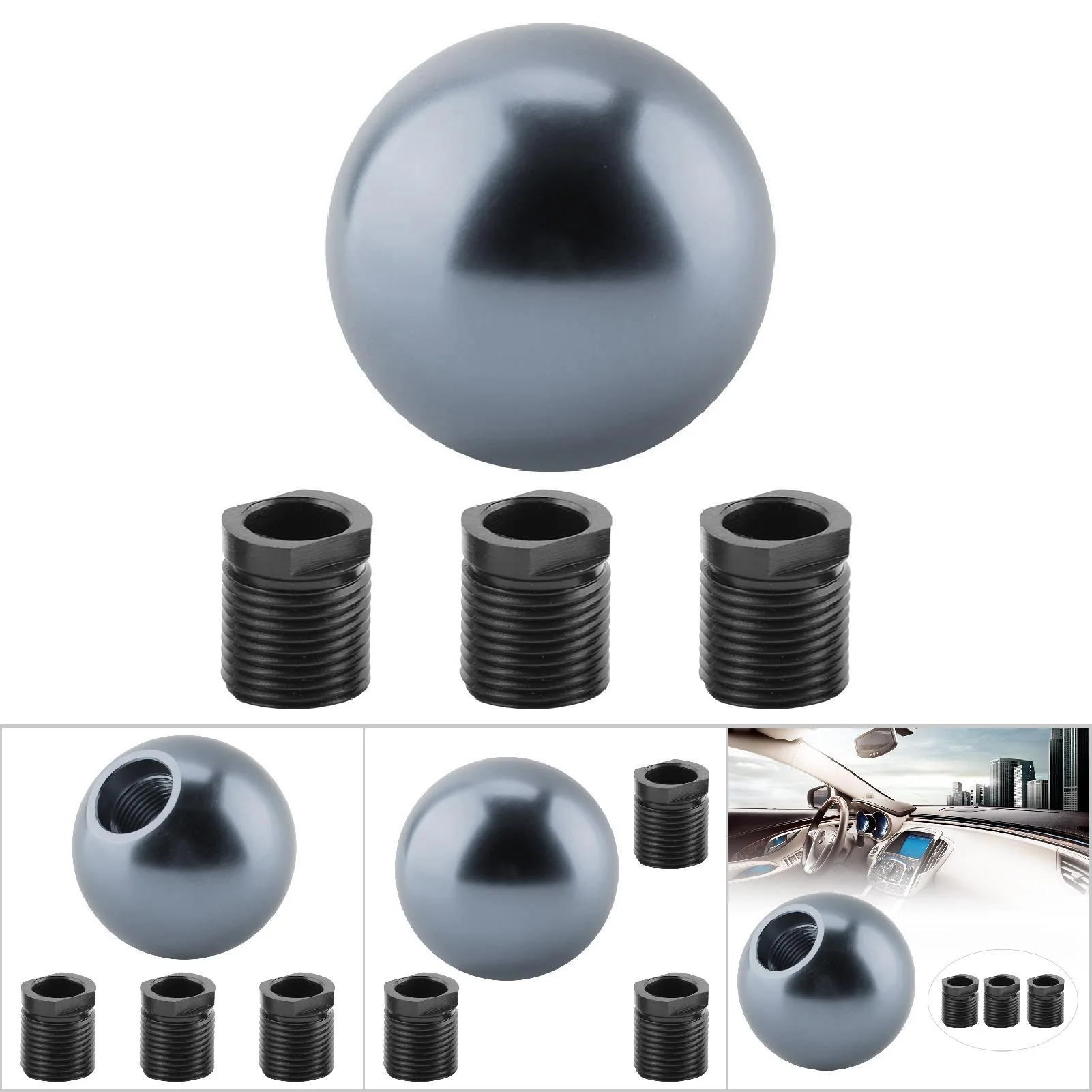 Car Universal Manual Knob Gear Shift Head Round Ball Shape Five colors available