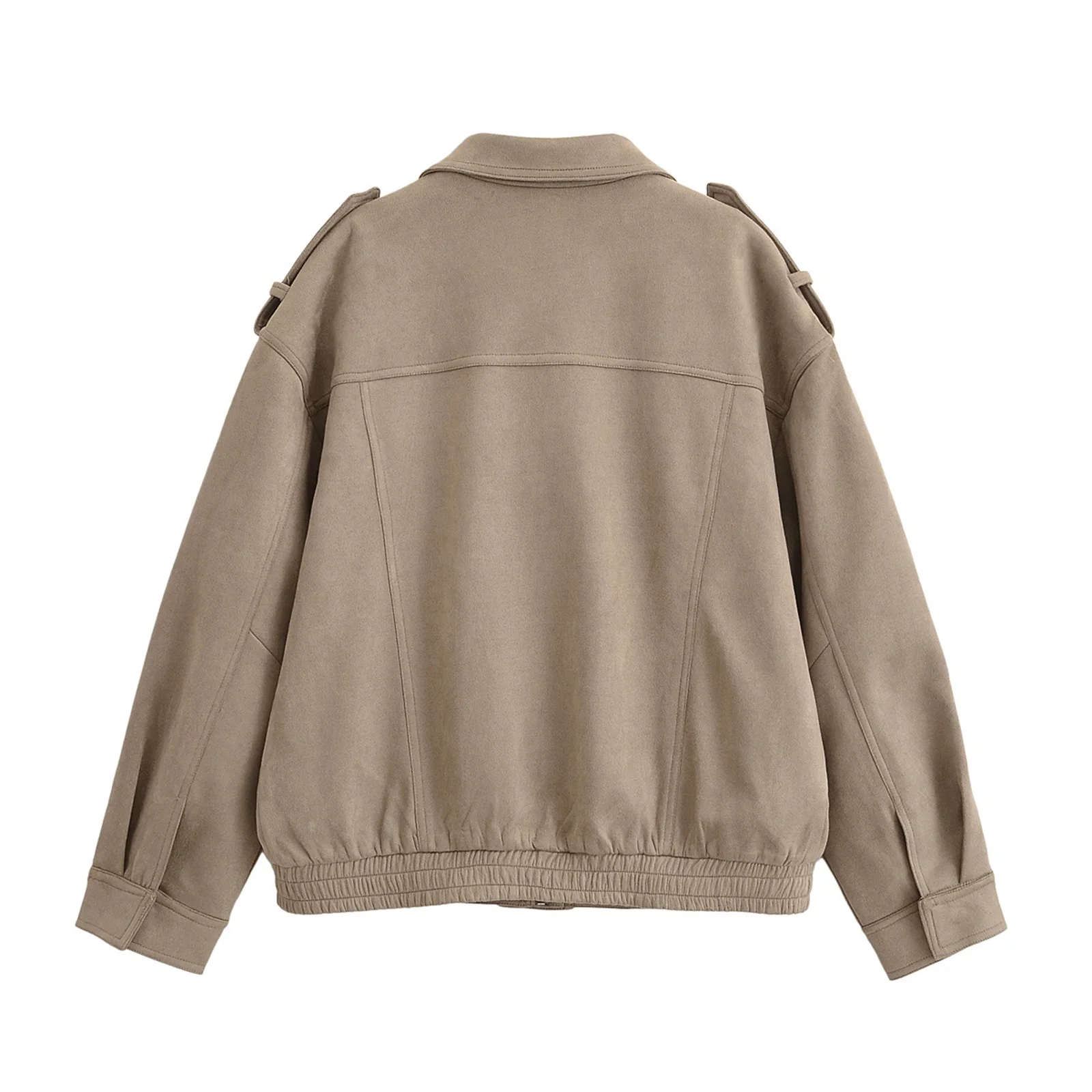 

GuliriFei женская куртка на молнии с воротником, модное повседневное однотонное легкое пальто на пуговицах с длинными рукавами