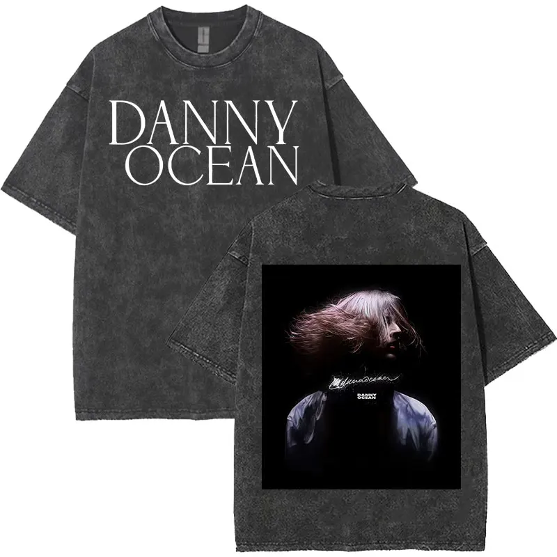 

Футболка с графическим принтом в стиле рэпера Дэни Ошеана, винтажная, с эффектом потертости, унисекс, модная, высококачественная, повседневная, оверсайз, с короткими рукавами