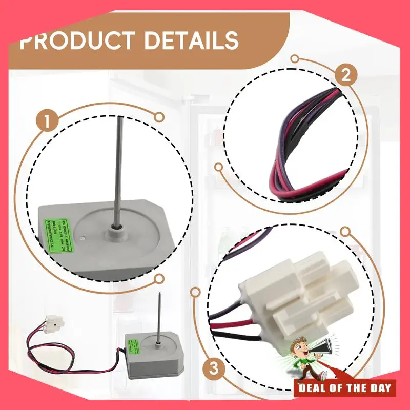 تسليم 24 ساعة لمحرك الثلاجة بباب مزدوج 4681Jb1029a 4681Jb1029b Dc13v 3.20 واط محرك مروحة التبريد قطع غيار مروحة التبريد P