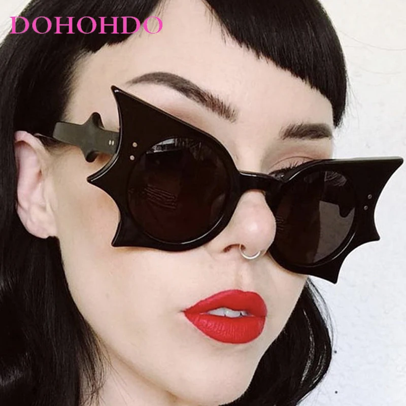 

Vintage Women Men Bat Eyewear Festival Hip Hop Funny Eyeglasses Halloween Sunglasses Outdoor Sun Glasses UV400 Party Decoration