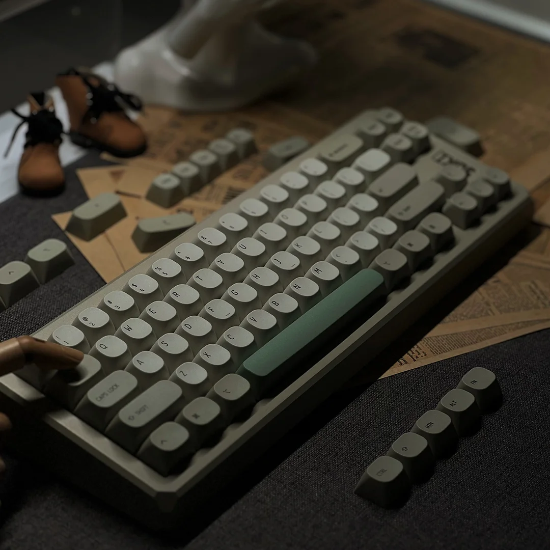 idobao 1PC Retro MA Spacebar Keycaps 6.25U Green PBT Caps for MAC Keyboard Extra Blank Space Bar Key 1 Piece Keycap Only