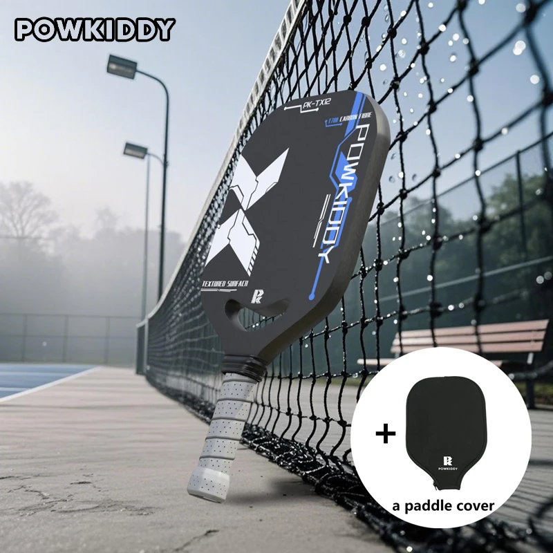 

Pickleball Paddle, T700 Carbon Fiber Racket with Aero Throat, 14MM Polypropylene Honeycomb Core, Textured Carbon Grit Surface!