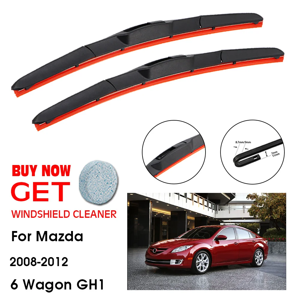 

Car Wiper For Mazda 6 Wagon GH1 24"+16" 2008-2012 Front Window Washer Windscreen Windshield Silica Gel Wiper Blades Accessorie