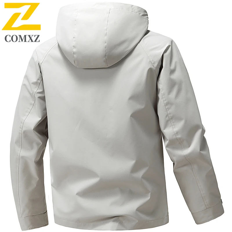 Gorpcore Lightweight Hiking Jackets Men's Autumn Zipper Rainproof Windbreaker Men Trendy Hunting Jogging Hooded Stormcoat Jacket