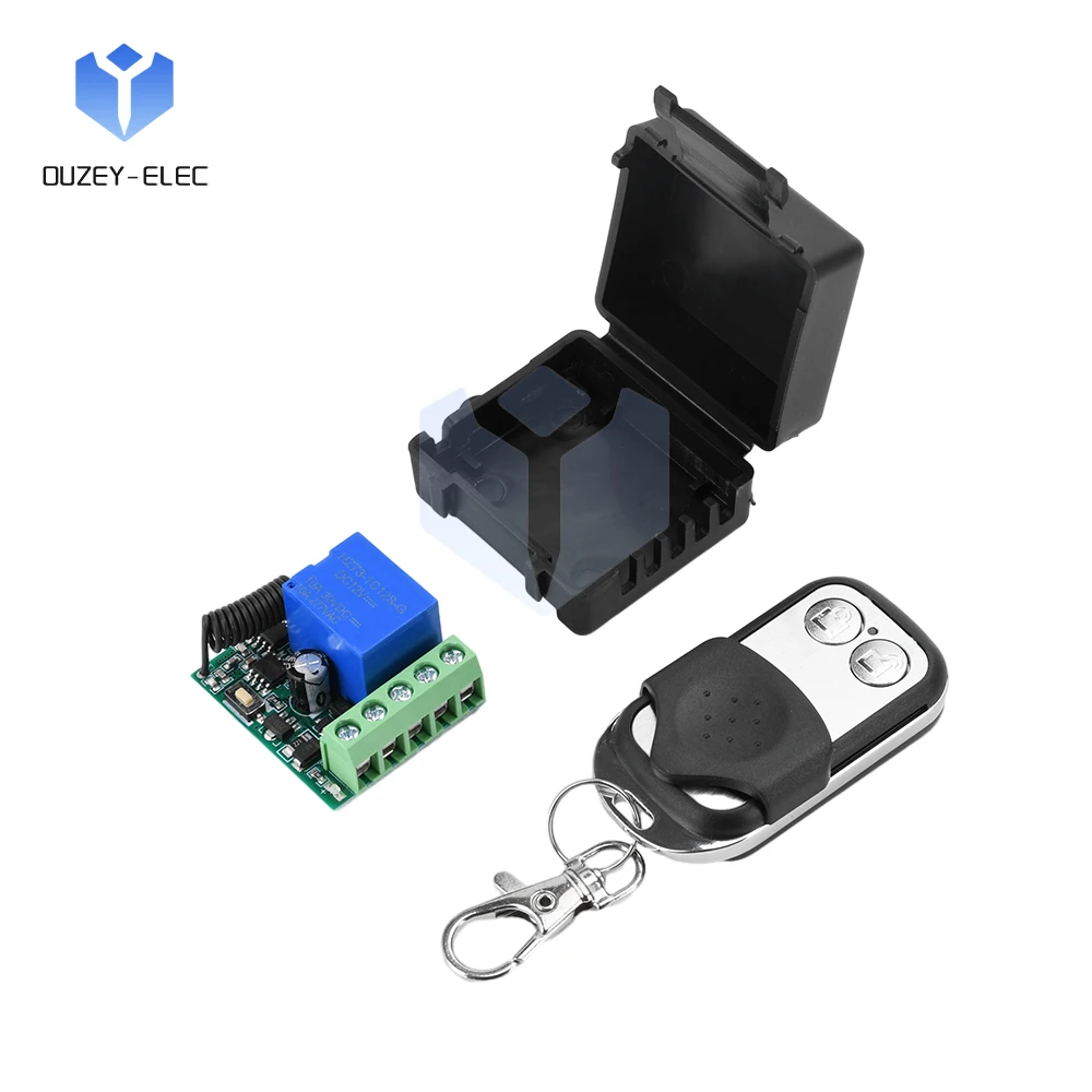 DC12V 433MHz Single Relay Wireless Remote Control Switch Receiver Module Remote Control RF Switch Kit Smart Automation Module