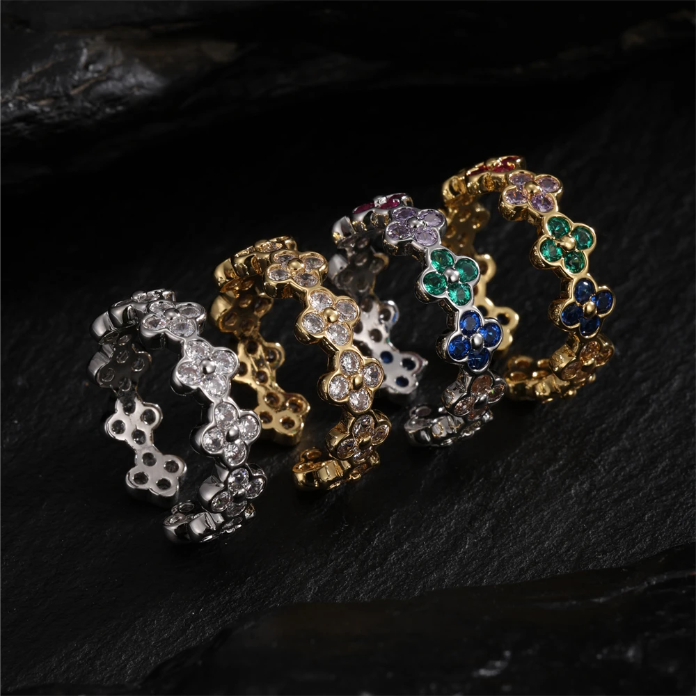 Anel feminino elegante banhado a ouro