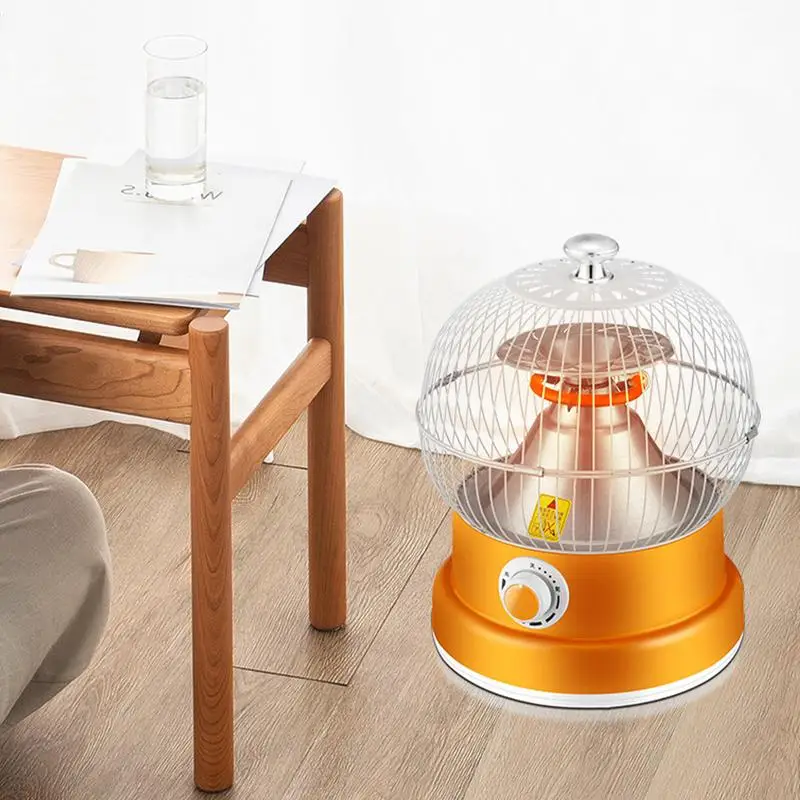 Portable Electric Heater Space Heater Quick Warming Tip-Over Protection Electric Compact Heater Birdcage Shape Design For Home