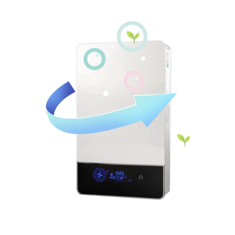 200m3h Bidirectional Flow Energy Saving Flexible Rectangular Wall Mounted ERV Modern Design ABS Plastic