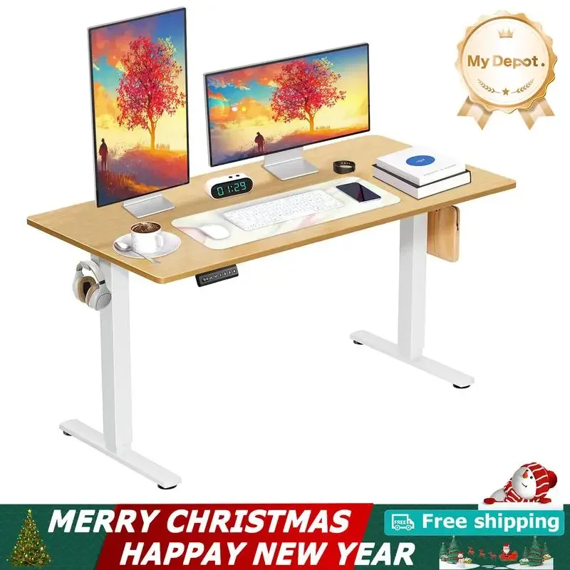 Electric Height Adjustable Standing Desk,  Adjustable Stand up Desk Modern Computer Desk, Ergonomic Workstation