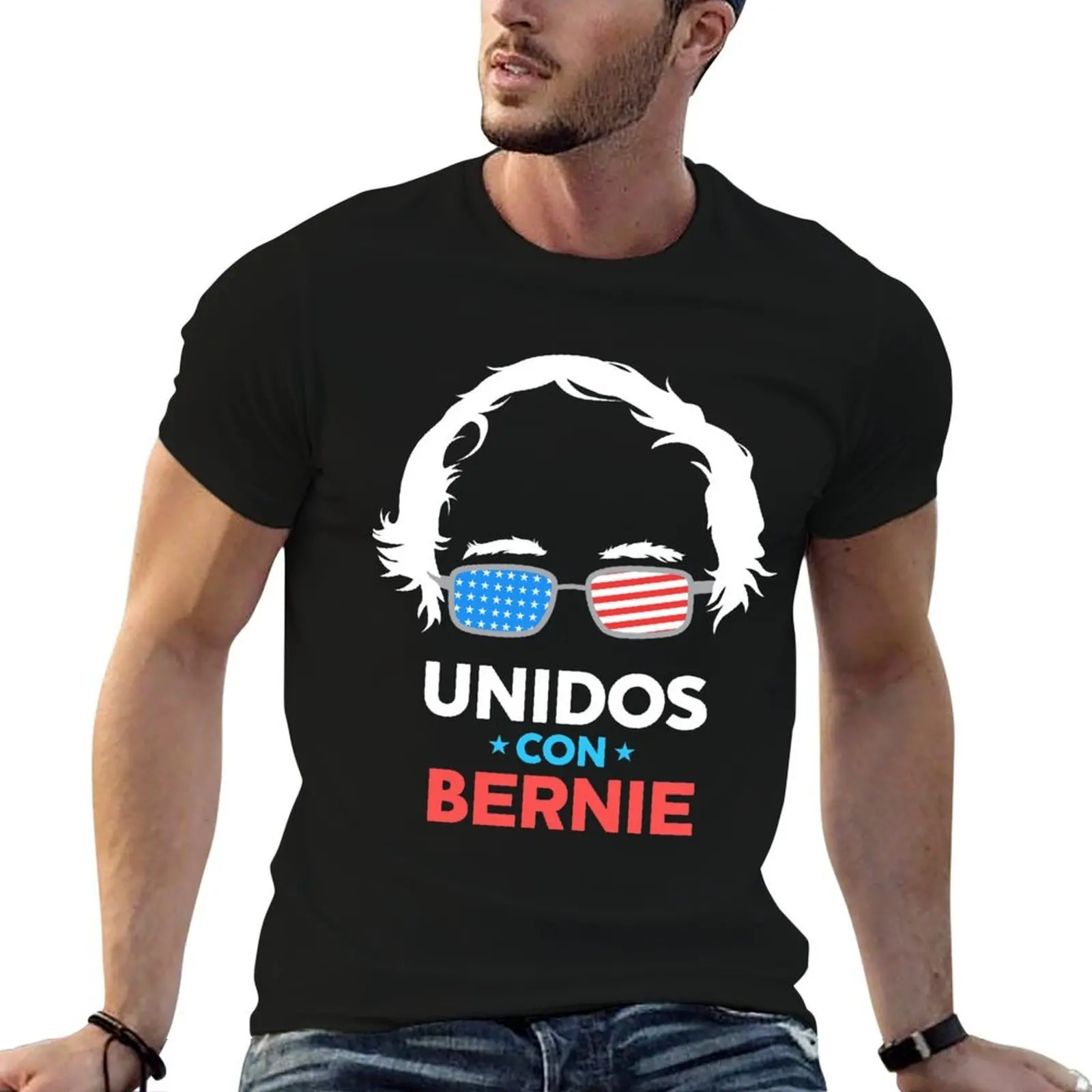 Unidos Con Bernie Shirt and Fundraising Gear T-Shirt luxury t-shirt plus size clothes plain black t shirts men