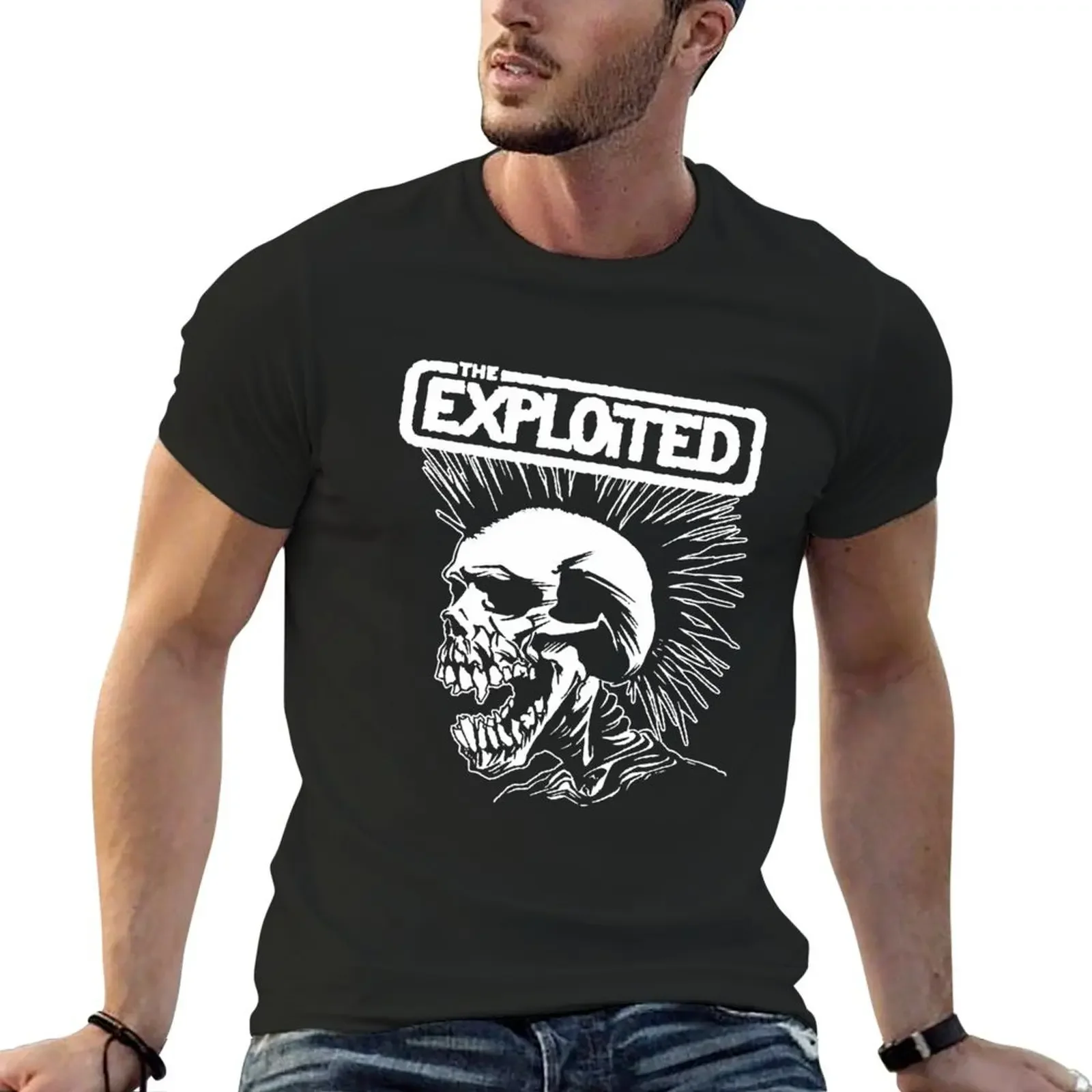 The Exploited Skull Classic T-Shirt quick drying blue lock cute clothes cotton t shirt men