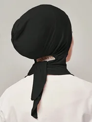 Crystal Hemp Inner Hijabs Muslim Women Undercaps Stretch Jersey Cap Islamic Turban Hat Bonnet Female Headwrap Turbante Mujer
