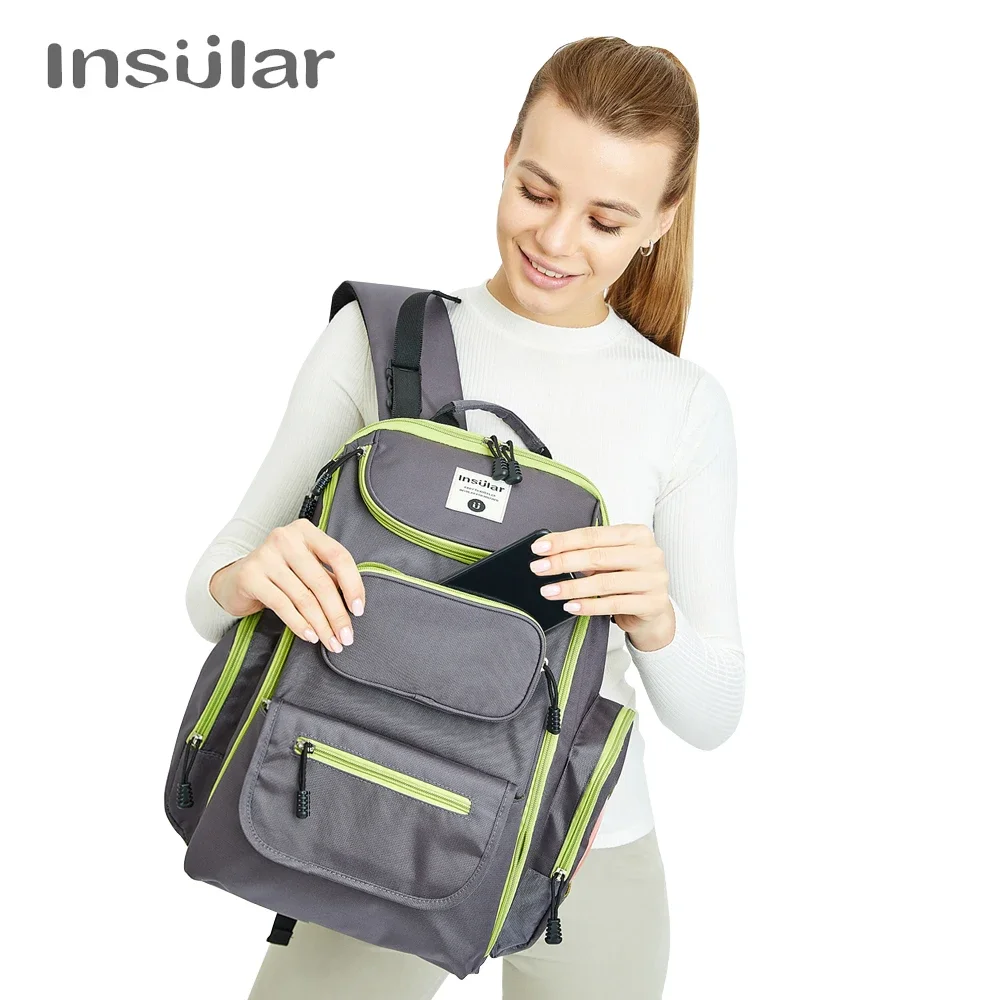 

Insular Baby Diaper Nappy Stroller Bag Large Capacity Mommy Maternity Diaper Bag Backpack Mummy Nursing Mother Organizer Bag