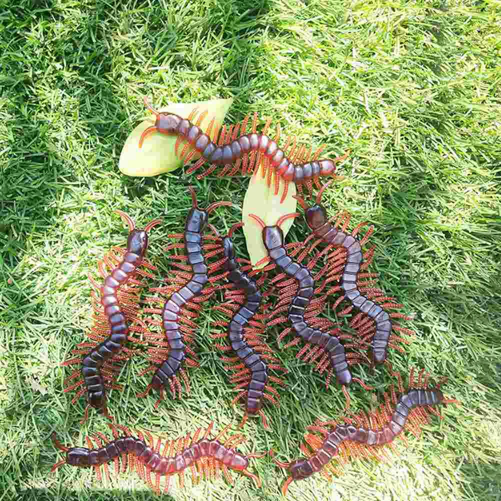 15 Pcs Simulation Centipede Halloween Trick Toy Fake Bugs Toys Realistic Prank Insects