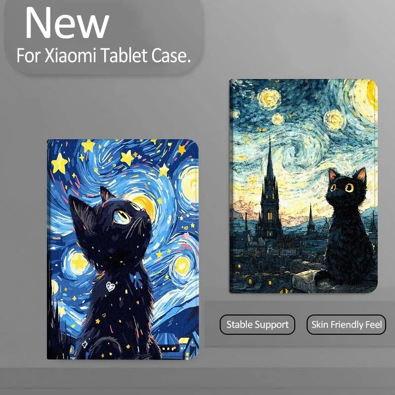 

Vintage Cat Art Cute For Xiaomi Redmi Mi Pad 4 5 6 7 8 K SE Mini Pro Plus Max 10.1 11.2 inch Tablet Case