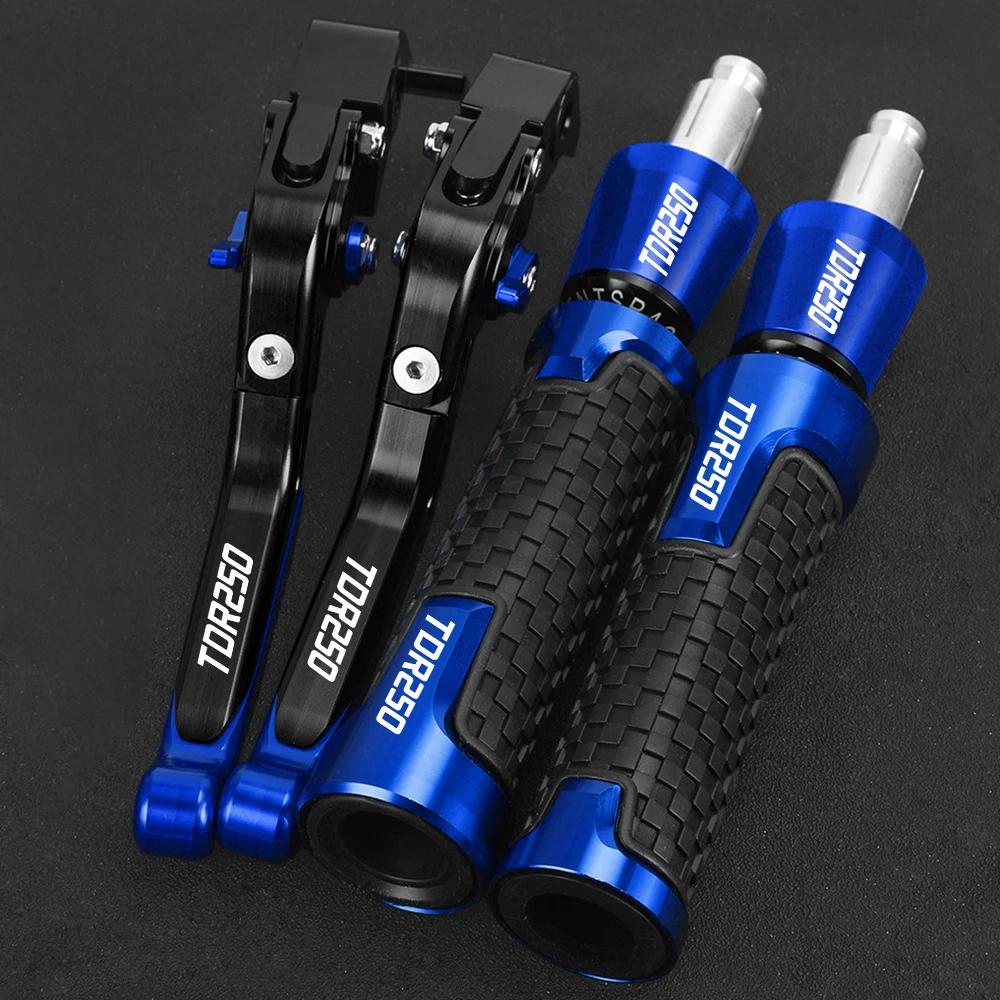 Motorcycle Adjustable Brake Clutch Levers & 22mm Handlebar grips ends Handle bar For yamaha TDR250 TDR 250 1988-1992 1991 1990