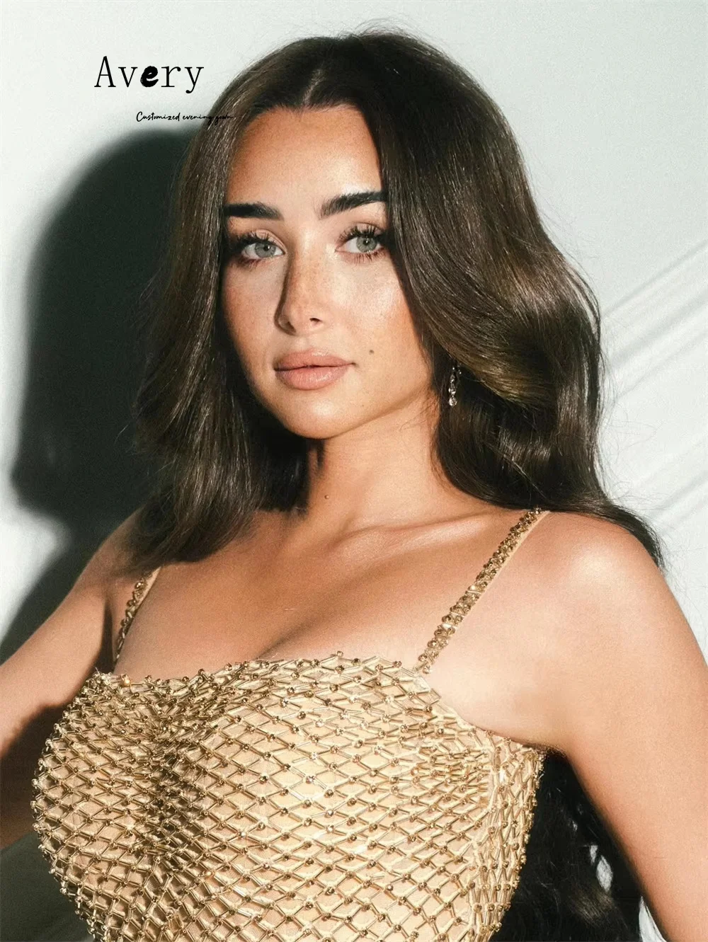Avery Custom Spaghettiträger, Fischschwanz, trägerlos, ärmellos, Damen-Abendkleid, Luxus 2025, Damen-Abschlussballkleid, elegantes Kleid, Gala