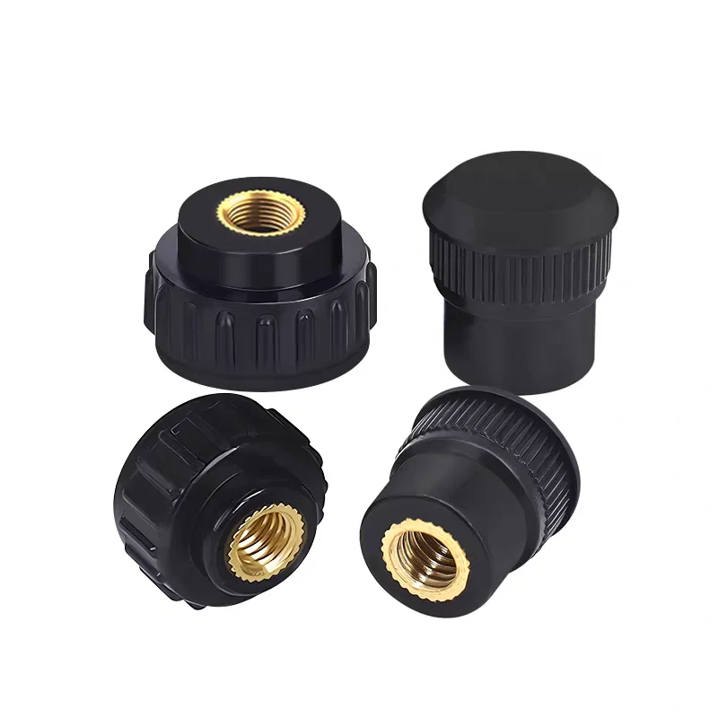 

Rubber Head Hand Twisted Nut With Rolled Plastic Head Screw Cap, Striped Round Head Rubber Wood Knob M4M5M6