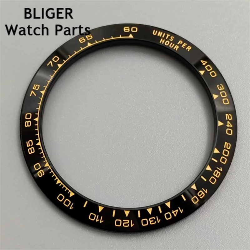 Bligger-メンズウォッチ、アクセサリー用のセラミックベゼルインサート、41mm、39.5mm、黒、青、緑、白に適合