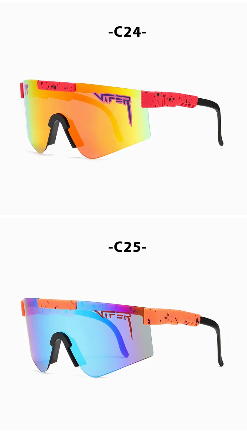 Verstellbare PC-Linsen Quadratische Sonnenbrille für Männer und Frauen, Winddichte Fahrradbrille UV-Schutz Sportsonnenbrille – Detail 22