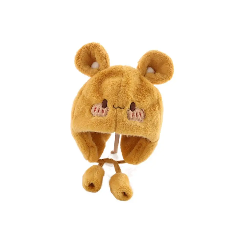 

Детская теплая шапка с мультяшными ушками, мягкая, для малышей, осенне-зимняя, с ушками-наушниками, толстая, для младенцев, для улицы