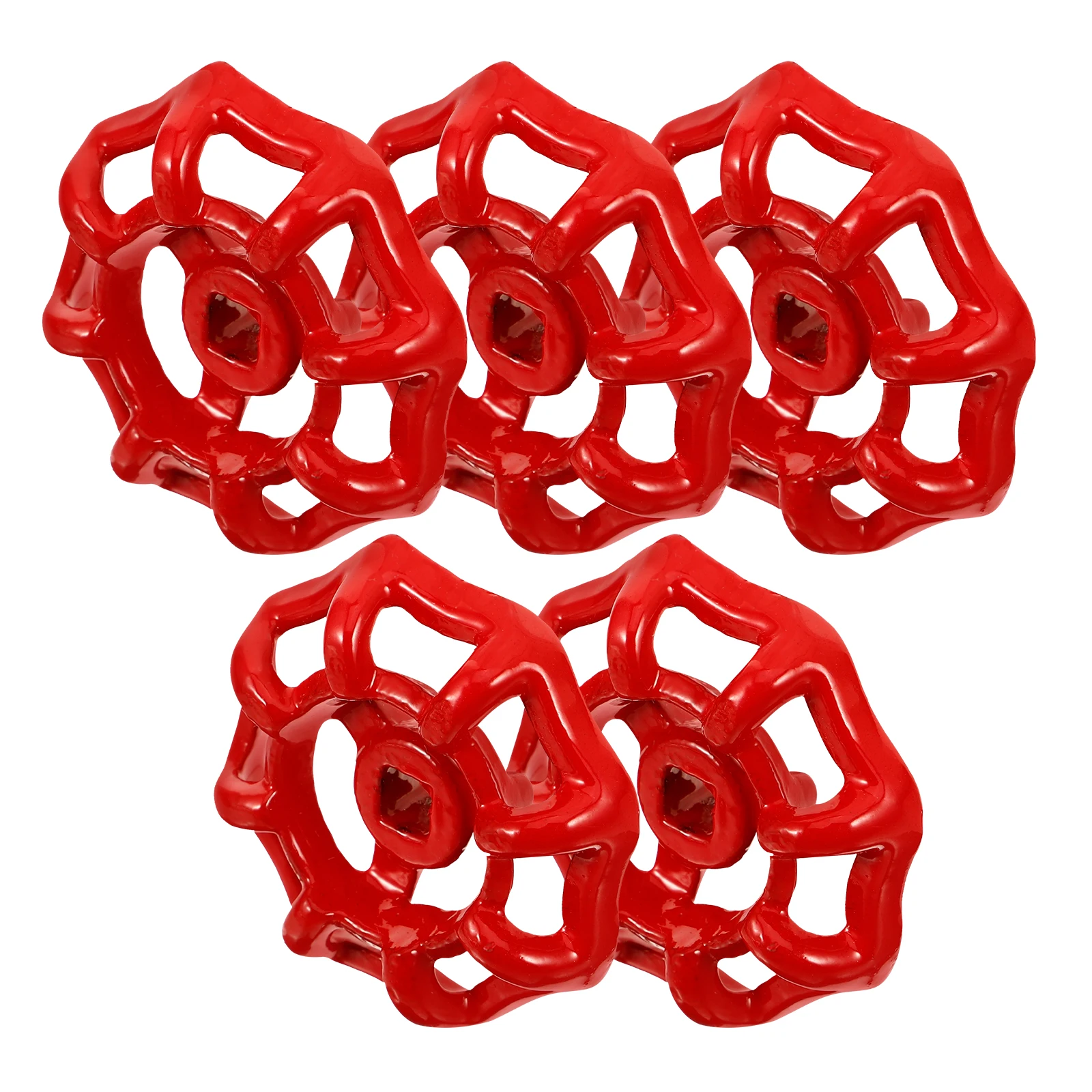 

5pcs Red wheel H Replacement Valve H wheel Replacement 1 2 Inch Iron Faucet Wheel for Hose Bib Gate Valve Faucet