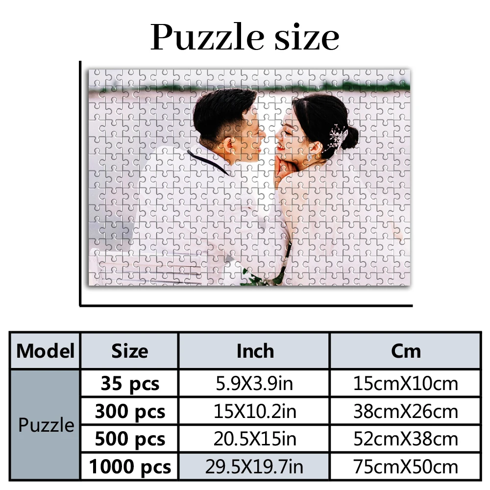 35/300/500/1000pcs Personalized Custom Photo Puzzle Customize Unique Gift For Dad, Mom, Mother's Day