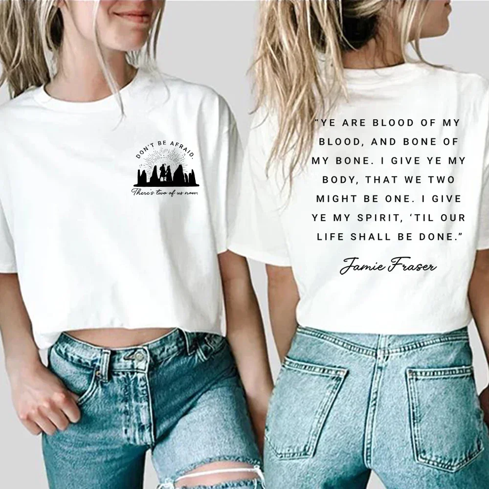 Outlander Frasers Ridge Jamie Fraser Outlander Women T-Shirt Sassenach Claire Fraser Fraser Ridge Clan Tees Bookish Lover Gift