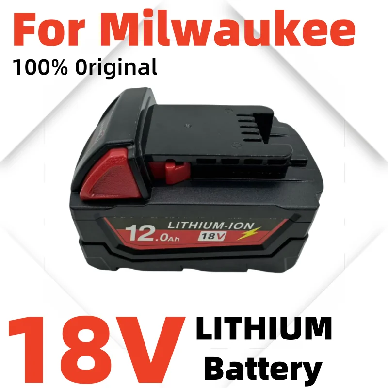 For Milwaukee 18V Replacement M18 XC Lithium Battery 48-11-1860 48-11-1850 48-11-1840 48-11-1820 12000mAh Rechargeable Batteries