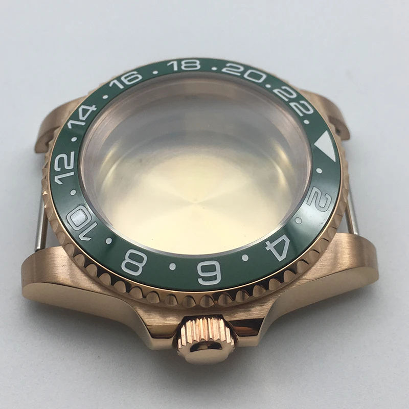 

40mm high-quality Rose gold nh35 case sapphire glass Ceramic frame for Seiko nh34 nh35 nh36 nh38 Miyota8215 movement 28.5mm Dial