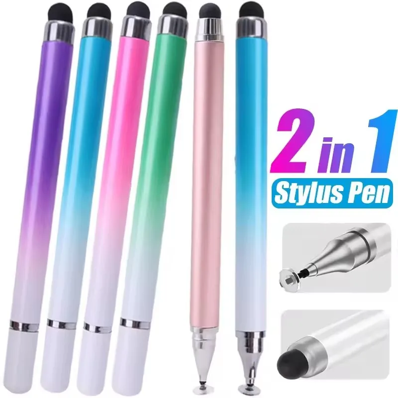 Caneta Stylus Universal 2 em 1 para Tablet, Celular Android, iOS, iPad, Acessórios para Desenho, Canetas para Tablet, Caneta Touch para Tela Capacitiva
