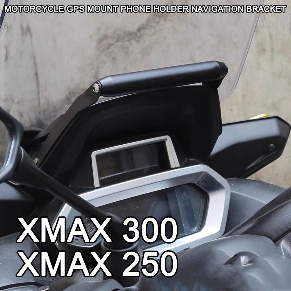 

For Yamaha XMAX 300 XMAX300 2023 Motorcycle Front Phone Stand Holder Smartphone Phone GPS Navigaton Plate Bracket