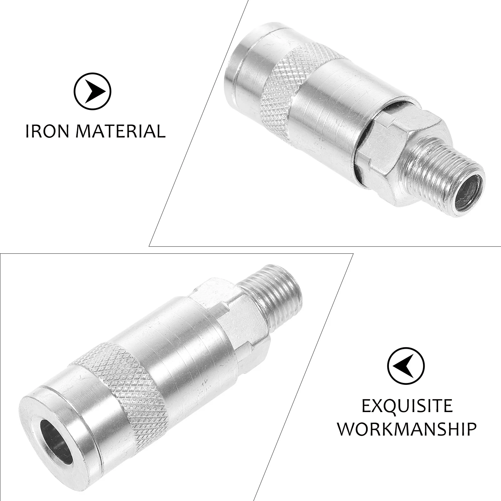 

1Set Air Hose Fitting Tube Connector Durable Iron Crimp Cinch Barb Fitting Quick Release Air Tool Supply Adapter
