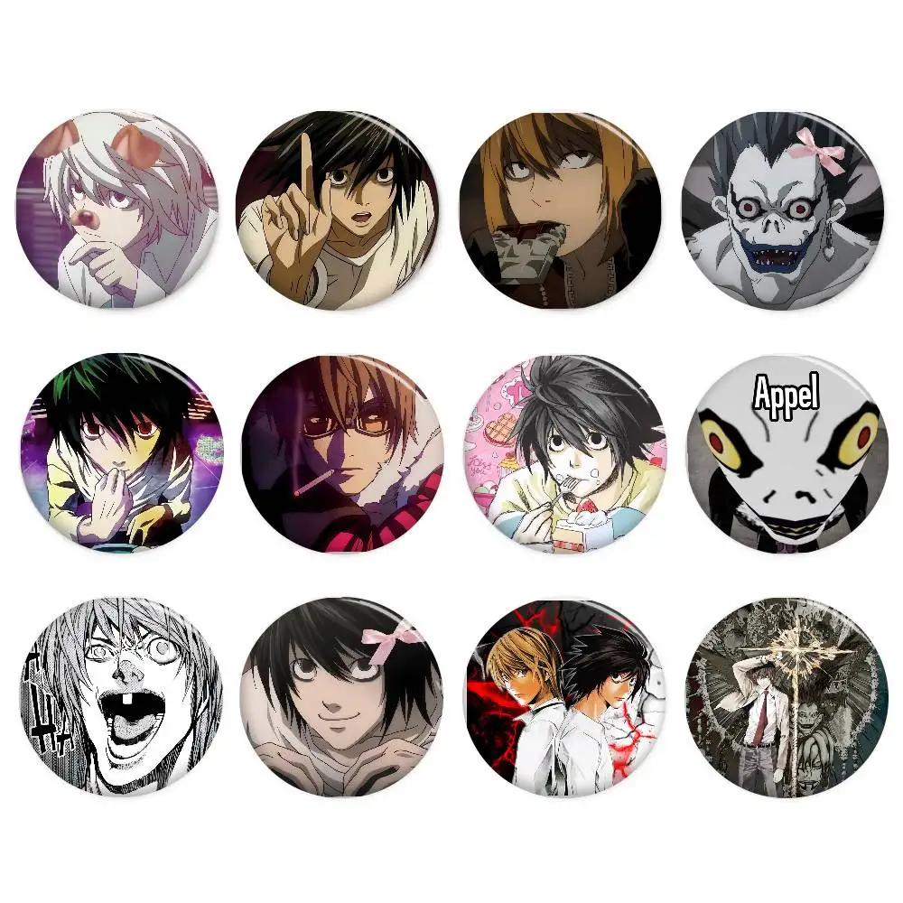 Anime Death Note Anime Button Pin Handmade Brooch for Clothes Cartoon Badge Backpack Decoration Jewelry Accessories