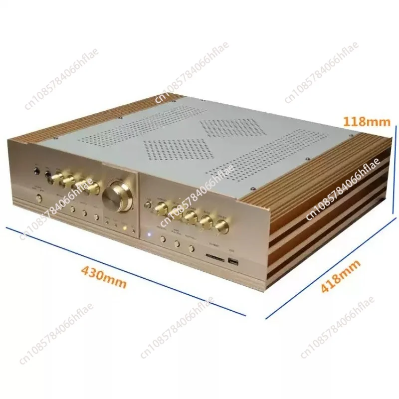 220V High Power 6CH AV Amplifier, 5.1 Surround Sound Home Theater Amp Bluetooth USB Optical Coaxial for Subwoofer 2